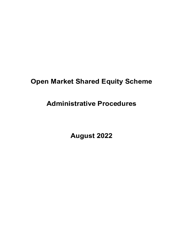 Fillable Online linkhousing org Open Market Shared Equity Scheme