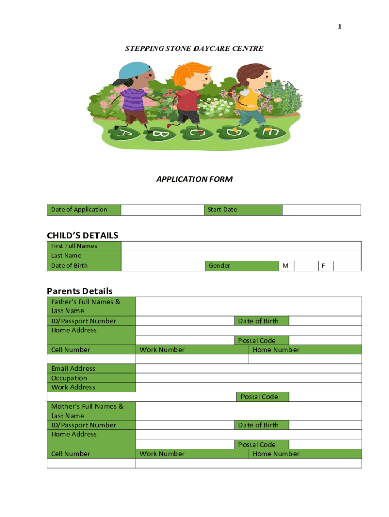 Fillable Online daycare rate sheet Fax Email Print pdfFiller