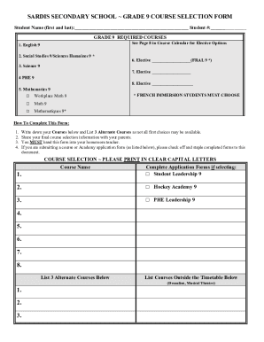 Fillable Online sss sd33 bc How to fill out the High School Course ...