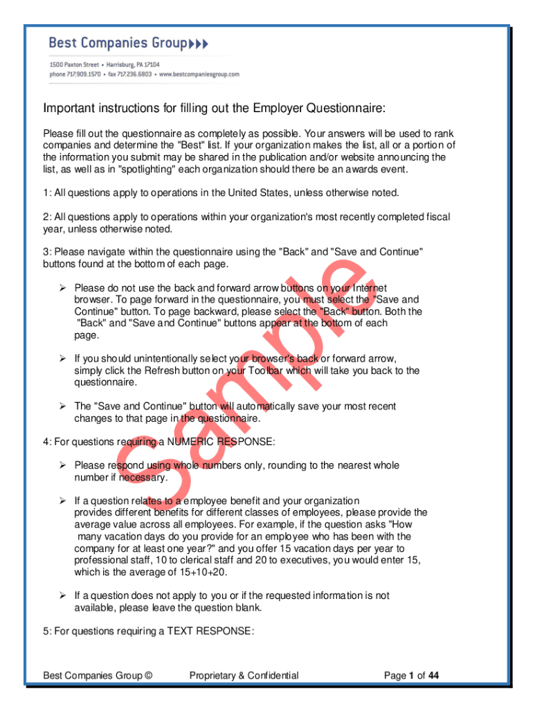 Fillable Online 50 Questions for Your Employee Survey You Need To Know Fax Email Print - pdfFiller