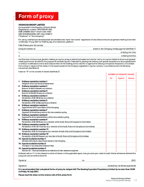 Fillable Online Form-of-proxy-and-notes-to-the-form-of-proxy Fax Email ...