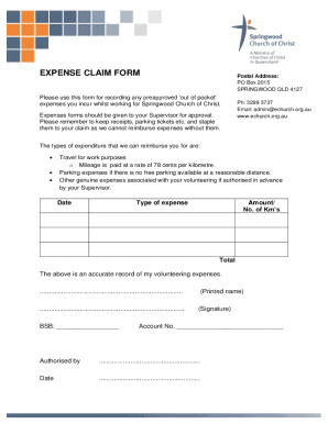 Request for Immediate and Emergency Out-of-Pocket Expenses