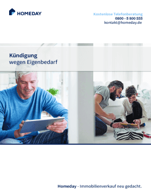 Fillable Online Kndigung wegen Eigenbedarf Muster PDFHomeday Vorlage fr Kndigung Mietvertrag 