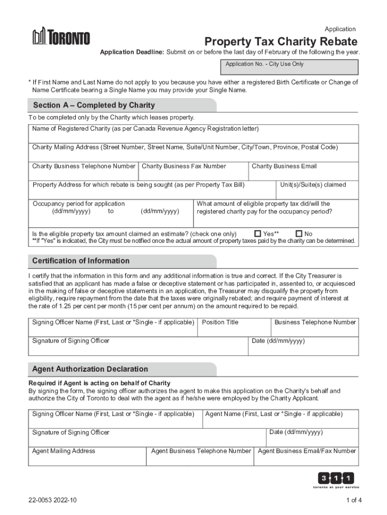 Fillable Online application for property tax rebate for registered