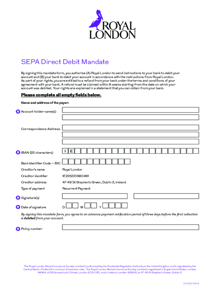 Fillable Online What is SEPA Direct Debit Mandate Form ? How To Generate Fax Email Print