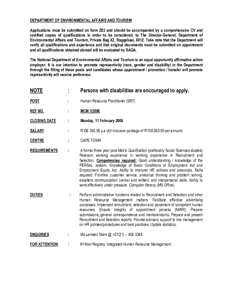 Fillable Online APPLICATION Must be submitted on a Z83 form with a