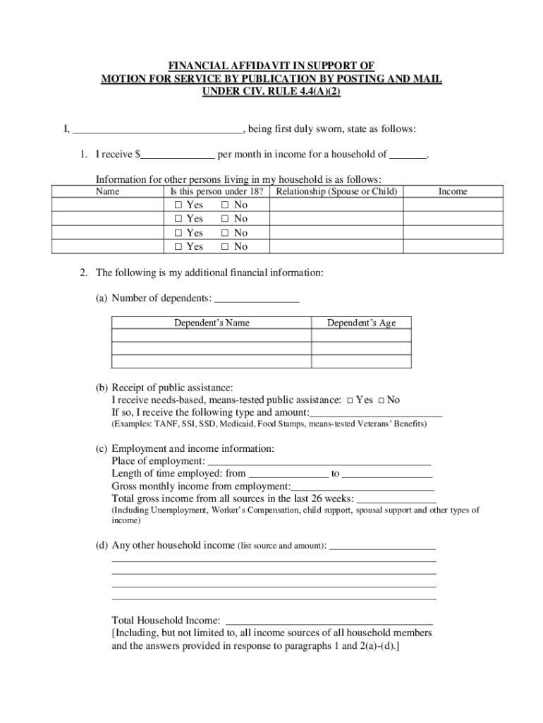 Fillable Online Affidavit for Service by Posting of Notice Fax Email Print pdfFiller