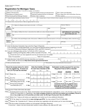 Form 518, State of Michigan, Michigan Business Taxes ...