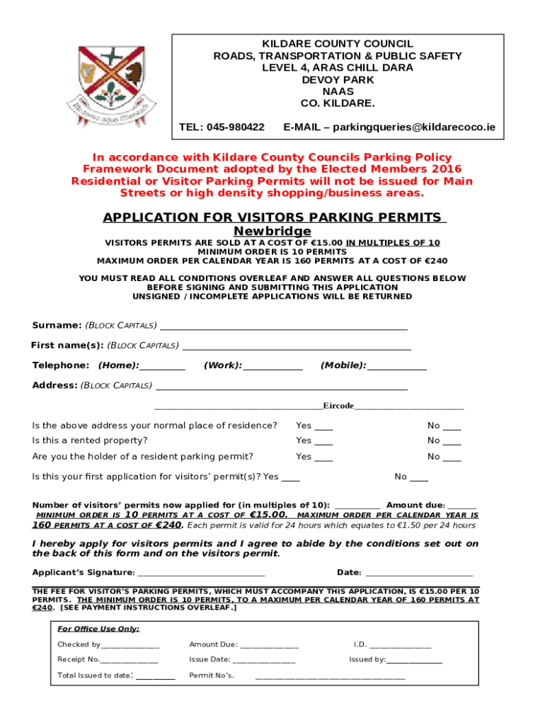 Residential Parking Permits City of Madison, Wisconsin Doc Template