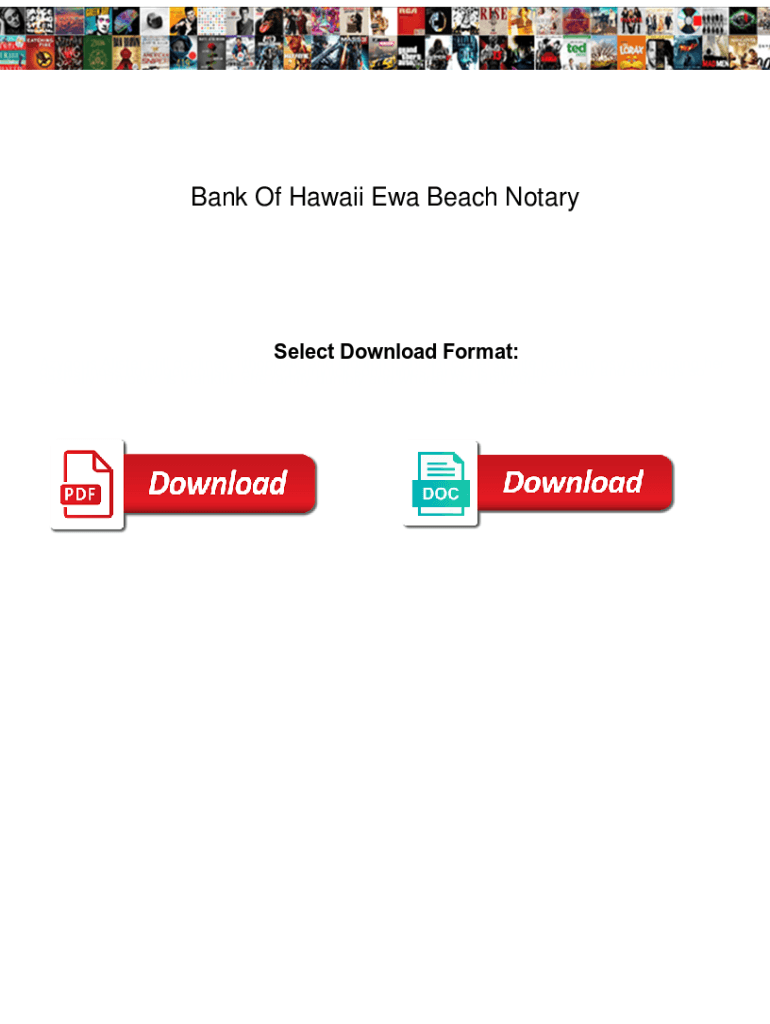Fillable Online Bank Of Hawaii Ewa Beach Notary. Bank Of Hawaii Ewa