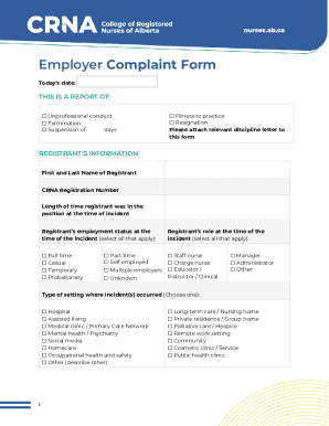 Employer Complaint Form