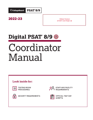 Fillable Online Psat 8 9 Digital Manual - Fill Online, Printable ...