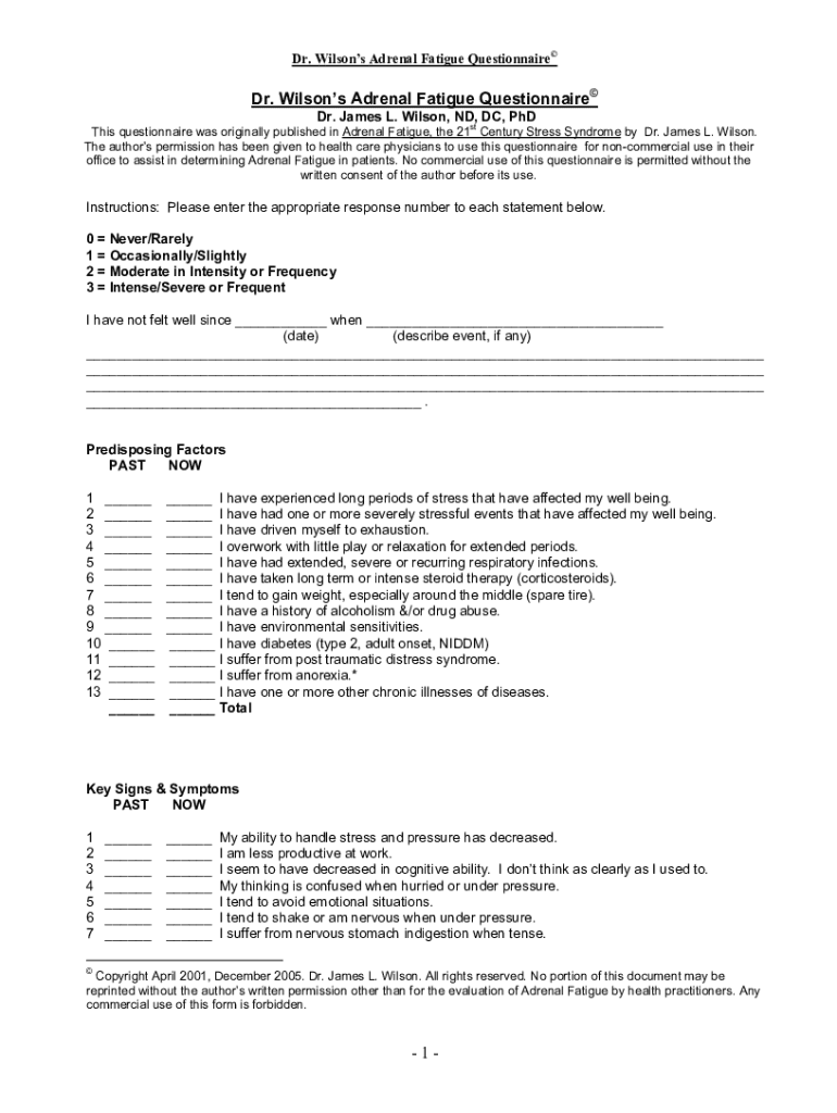 Fillable Online Adrenal Fatigue The 21st Century Stress Syndrome by Dr Fax Email Print