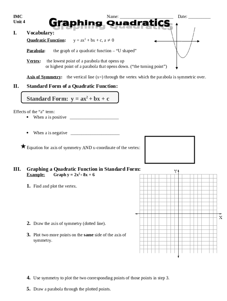 Application of Quadratic Functions Worksheet Doc Template | pdfFiller