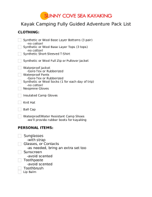 What to Wear Kayaking: Layering TipsREI Co-op Doc Template | pdfFiller