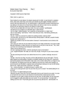 Suzanne High-Heels' Stiletto Sisters' Sissy Training - StorySite