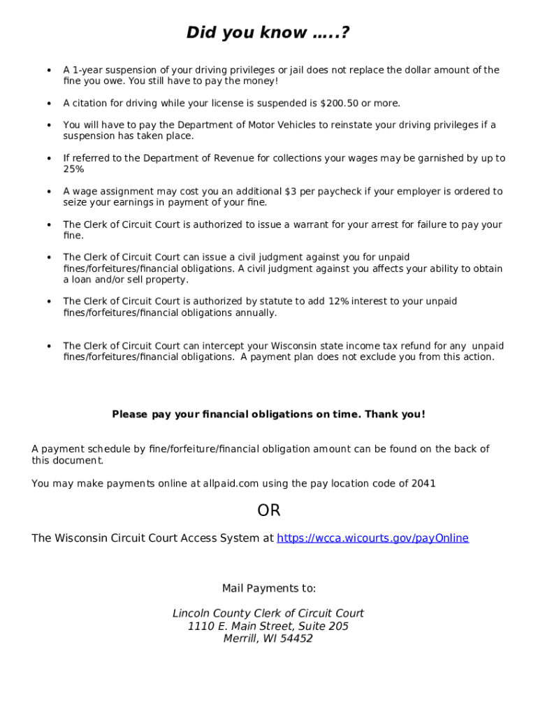 Suspended License Reinstatement by State FindLaw co lincoln wi Doc Template pdfFiller