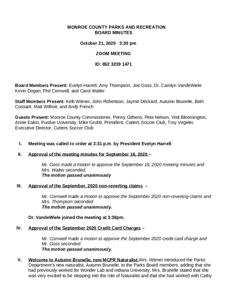 Monroe County, Indiana Parks & Recreation System Master Plan Doc