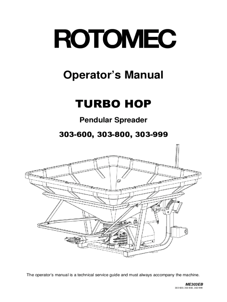 Fillable Online Operator's Manual TURBO HOP - Gebr. Schmidt Ermstedt ...