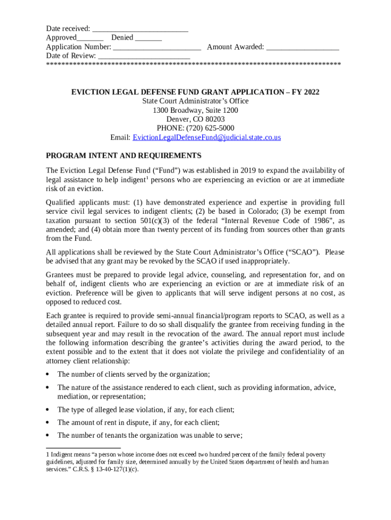 Colorado Judicial Department extends application Doc Template