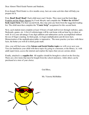 Fillable Online The 10 Best Ways to Help Your 3rd-Grader Succeed in ...