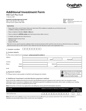 Fillable Online BUY-SELL SPREAD FOR THE ANZ CASH PLUS FUND Fax Email ...