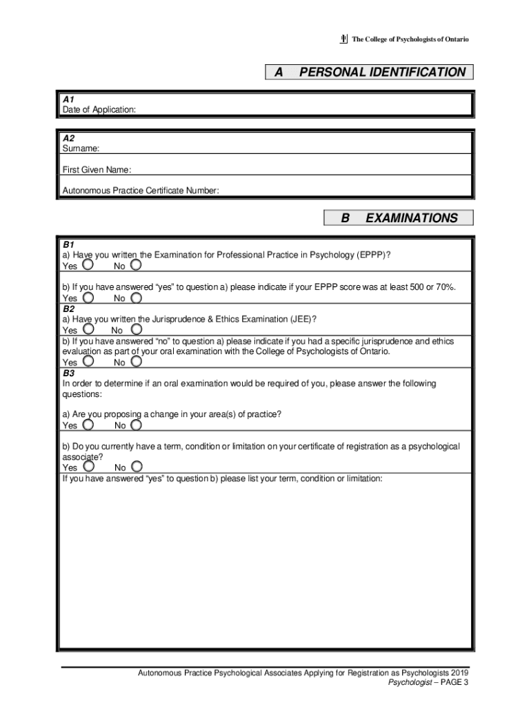 Fillable Online LinksCollege of Psychologists of New Brunswick Fax