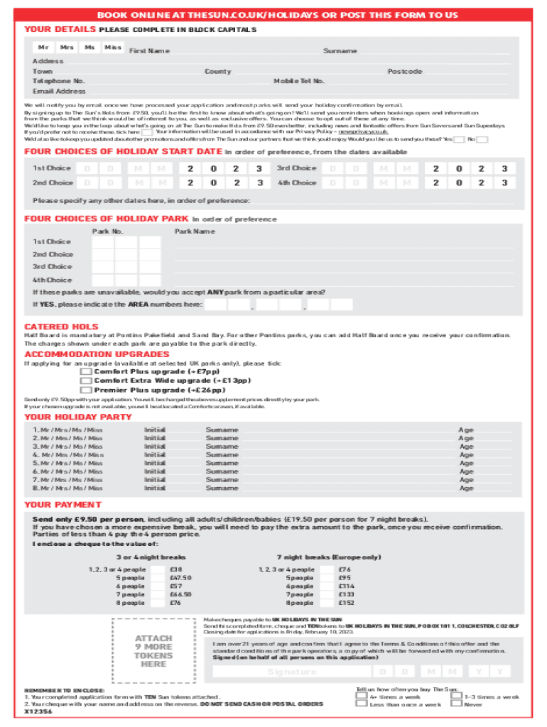 CHOICE OF HOLIDAY DATES Send only 9 50 per person Preview on Page 1