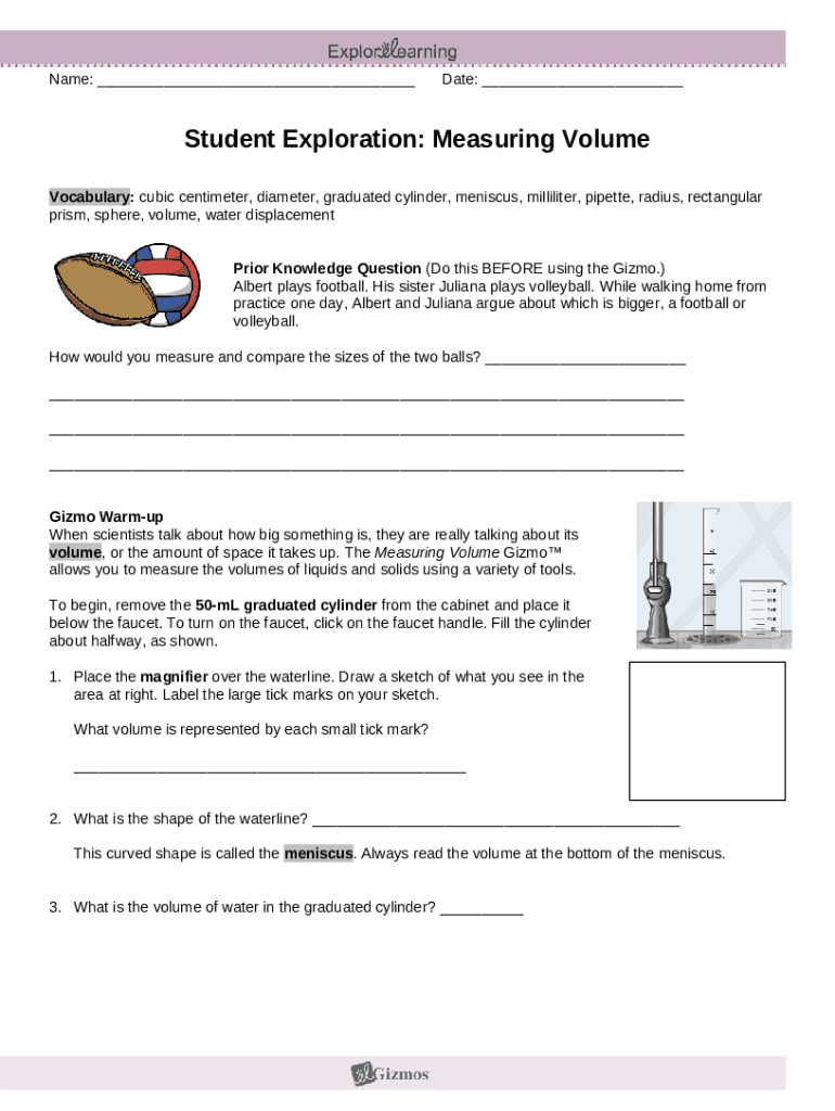 Gizmo Measuring Volume WS Name Doc Template pdfFiller