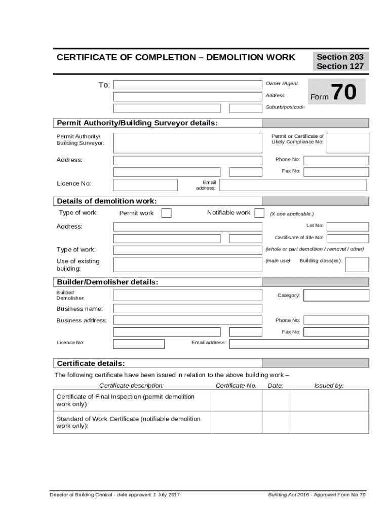 71CStandardofWorkCertificateDemolitionWork.pdf Doc Template