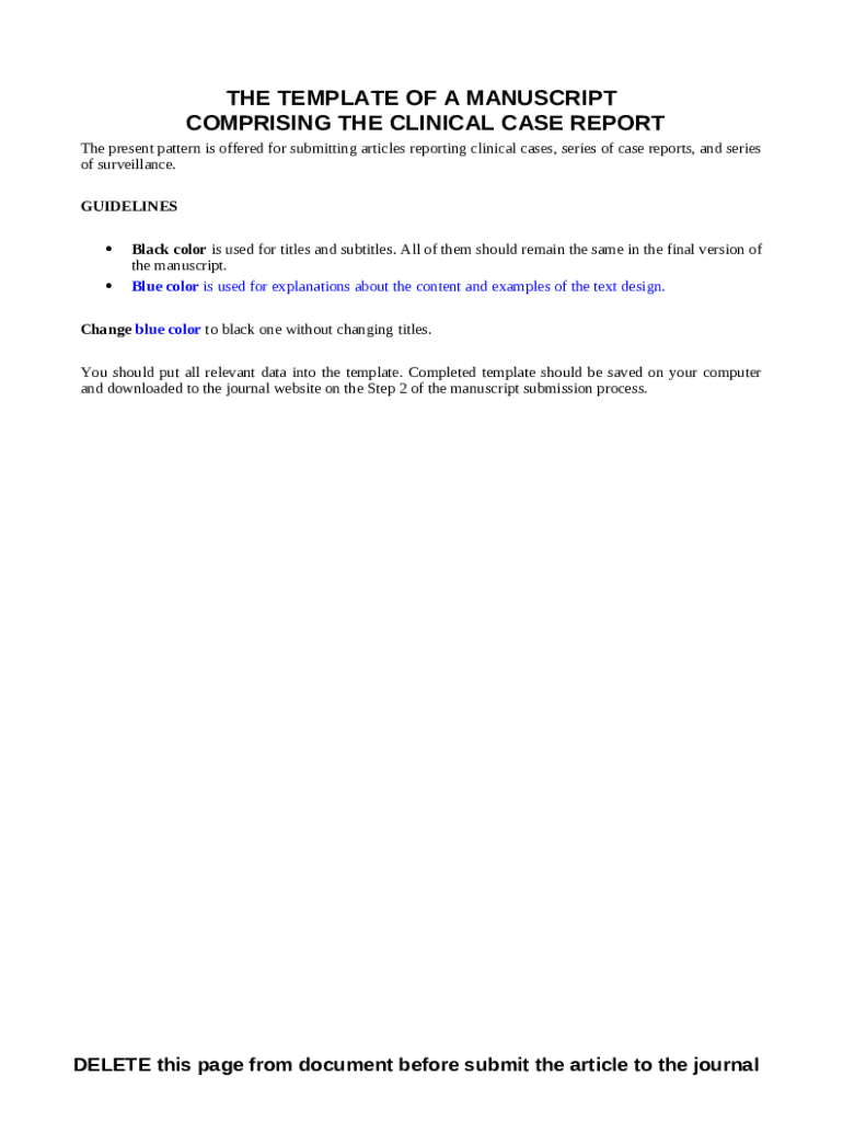 Template for BMJ Cases Doc Template pdfFiller