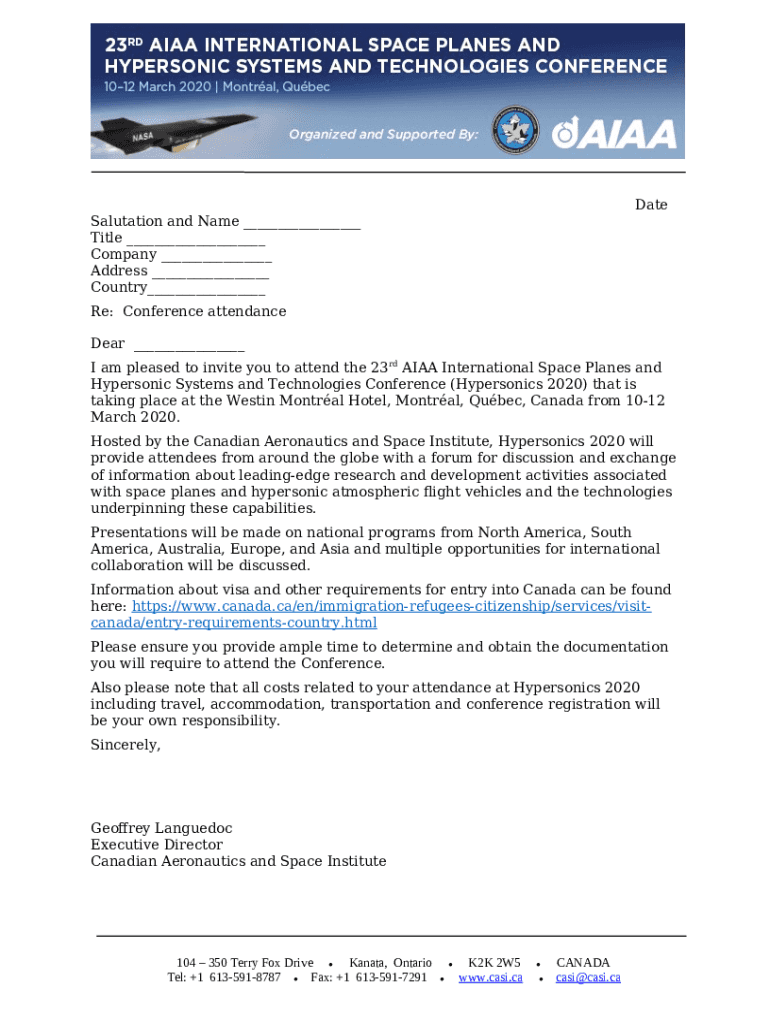 SAMPLE SPEAKER LETTER Doc Template pdfFiller