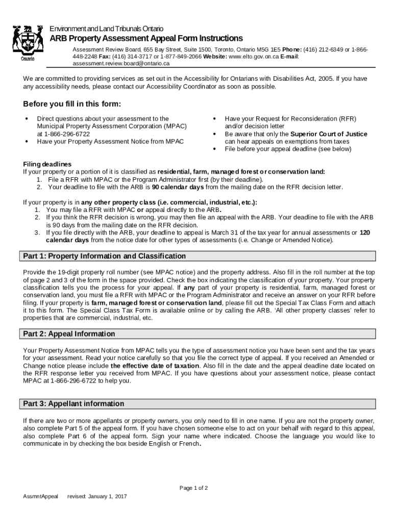 Assessment Review Board - Fill and Sign Printable Template ... Doc ...