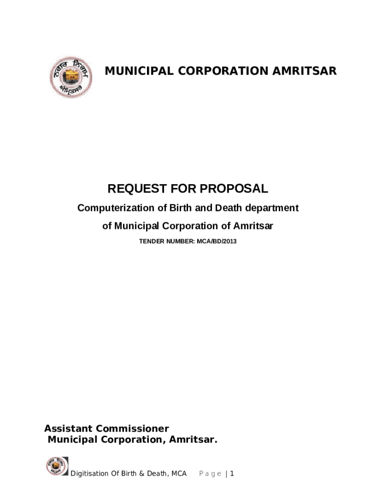 Issuance Of Death Certificate Amritsar Doc Template PdfFiller