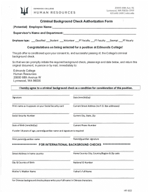 Fillable Online How to Request a Background Check - Human Resources Fax