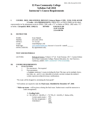 Course and Faculty Information - Catalog - EPCC