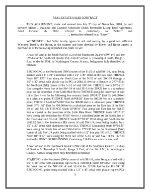 1 REAL ESTATE SALES CONTRACT THIS AGREEMENT, made ... Doc Template ...