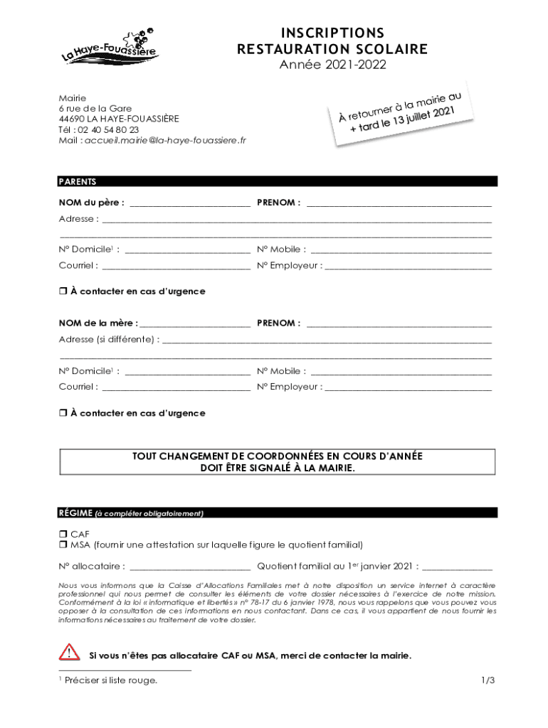 Fillable Online INSCRIPTIONS Fax Email Print - pdfFiller