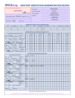 Fillable Online Allergies/Anaphylaxis Medication Administration ...