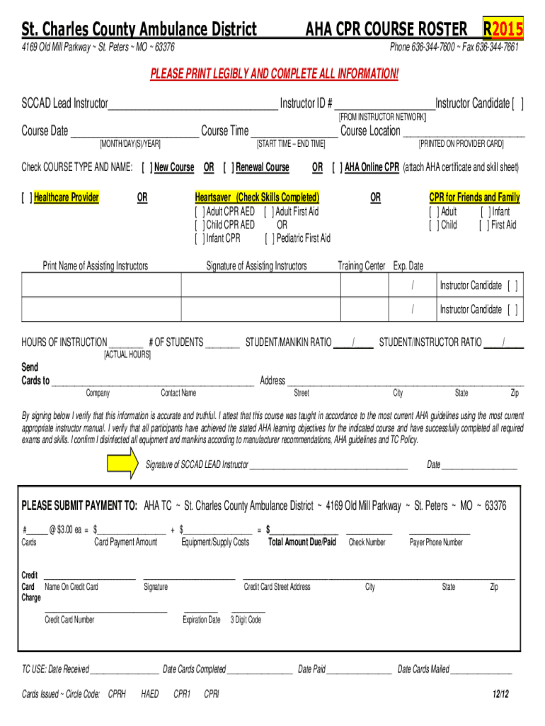 Fillable Online Emergency Services Dardenne Prairie, MO Fax Email