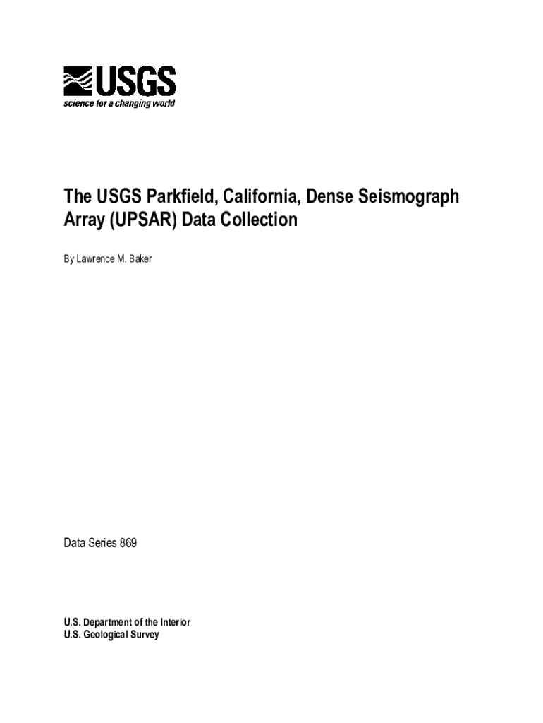 Fillable Online The Parkfield, California, Earthquake Prediction