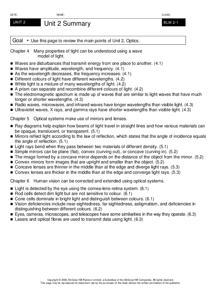 Fillable Online OPTICS Chapter 4 The Many Properties of Light. ppt