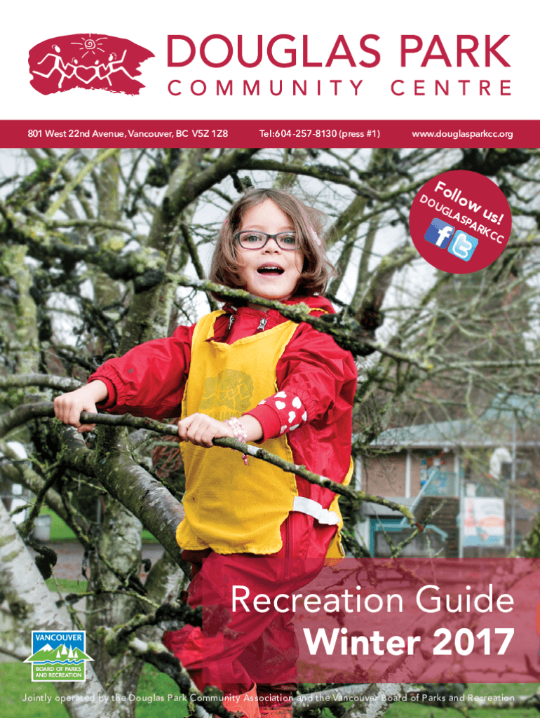Fillable Online Douglas Park Community Centre hours, location, and