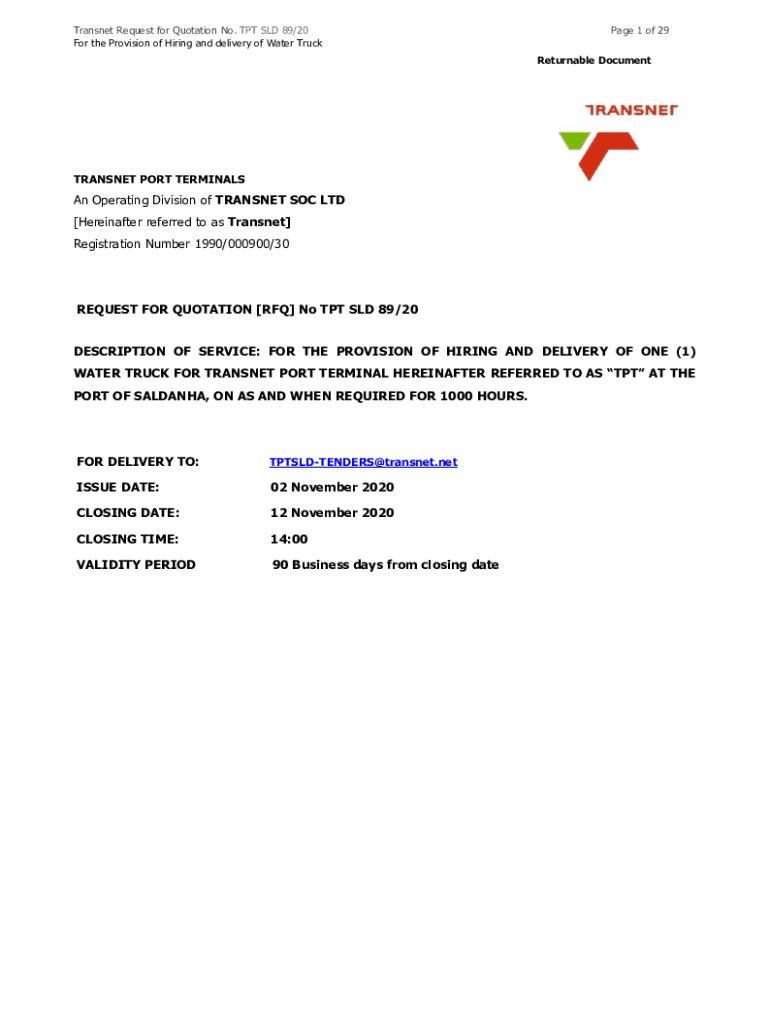 Fillable Online Port Terminals An Operating Division of