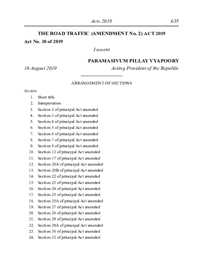 Fillable Online The Motor Vehicles (Amendment) Act, 2019 (No. 32 of