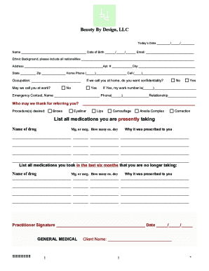 Fillable Online bbd client intake form (6).doc Fax Email Print - pdfFiller