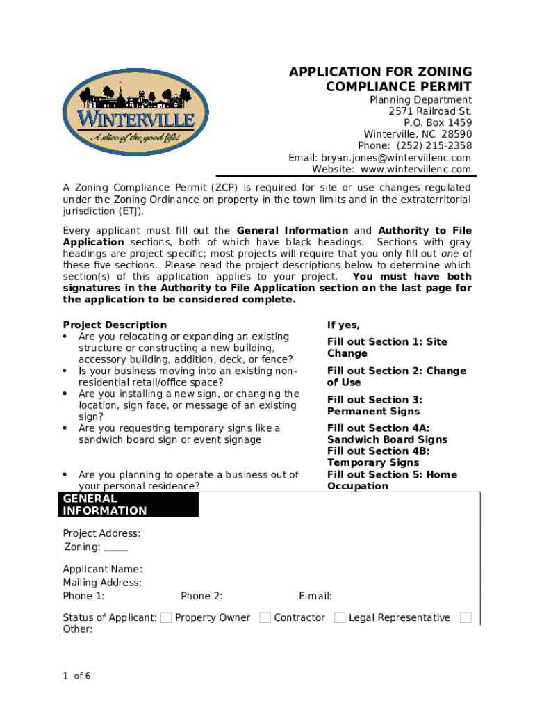 Planning and Zoning s Town of Winterville, NC Doc Template pdfFiller