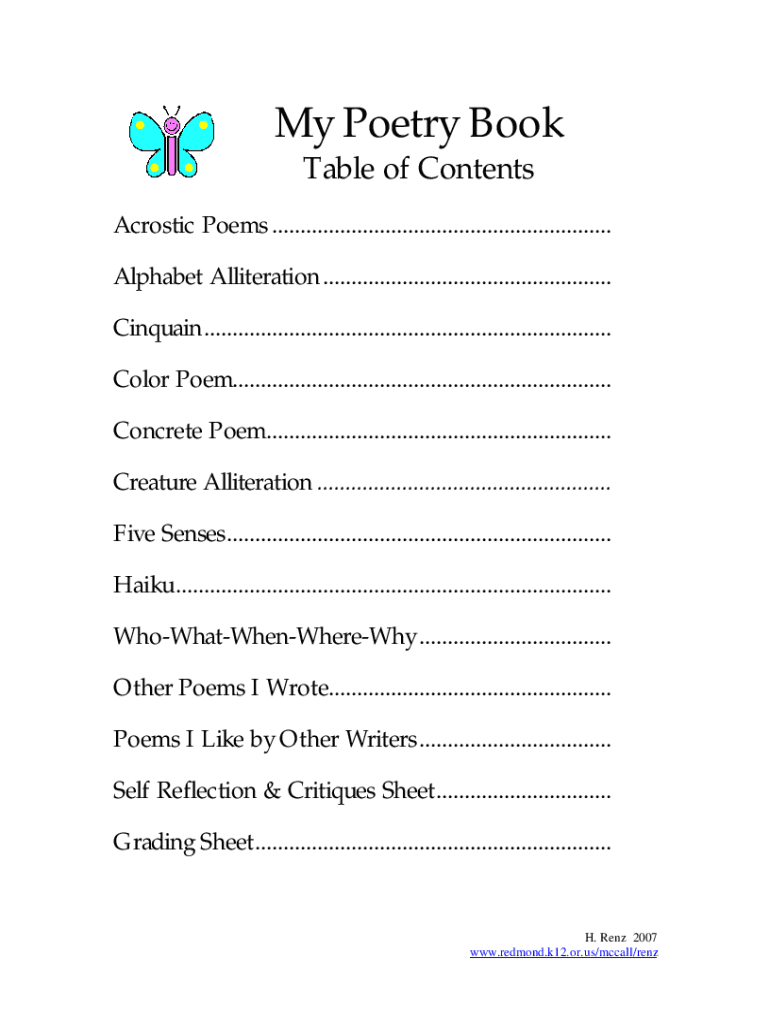 Fillable Online Alliteration Poem Template Teaching Resources TPT Fax