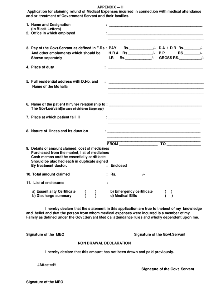 Fillable Online Form of application for medical claim Fax Email Print