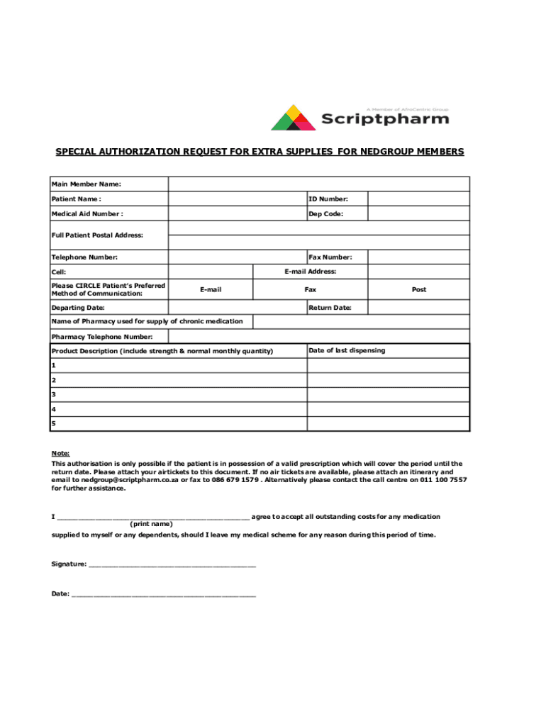 Fillable Online DRUG SPECIAL AUTHORIZATION REQUEST FORM Fax Email
